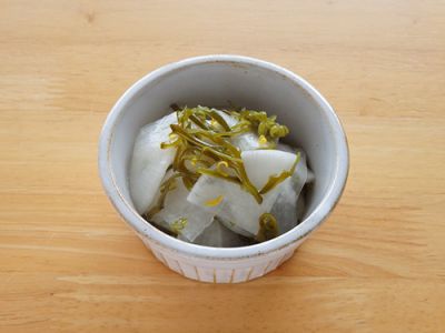 かぶとめかぶのゆず風味和え