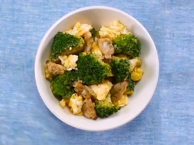 あさりとブロッコリーの卵炒め