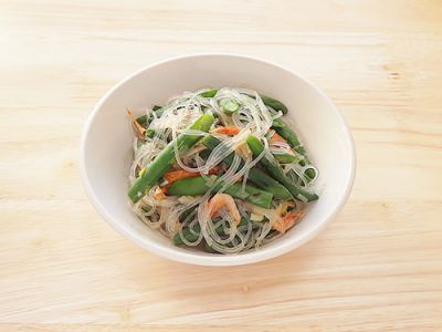 いんげんの春雨炒め