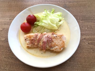 チキンのカルボナーラソース