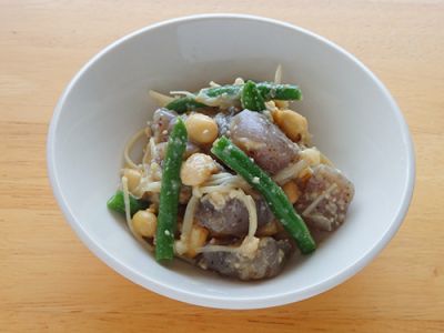 こんにゃくと大豆のごま味噌煮