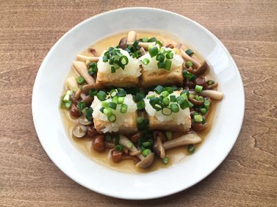 和風きのこの揚げ出し豆腐