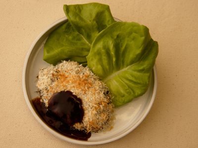 ひじきとかぼちゃの焼きコロッケ