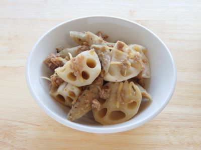 れんこんとツナの煮物
