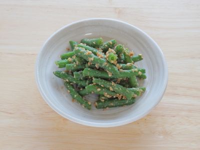 さやいんげんのごま和え