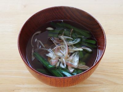 ほうれん草とみょうがのすまし汁