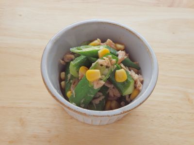 オクラとツナのスープ煮