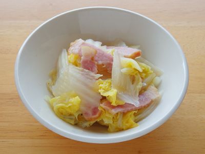 白菜のベーコン煮