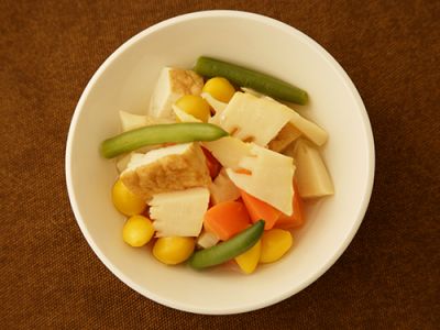 ぎんなんとたけのこの煮物