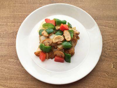 鶏肉のカレー風味ソテー