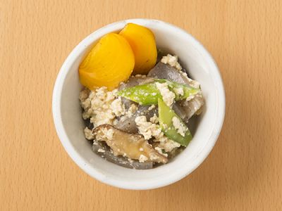 柿とこんにゃくの白和え