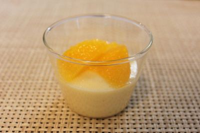 オレンジの豆腐ムース