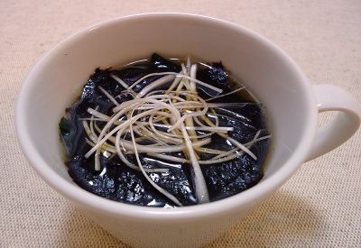 のりとわかめのスープ