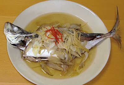 あじの中華蒸し