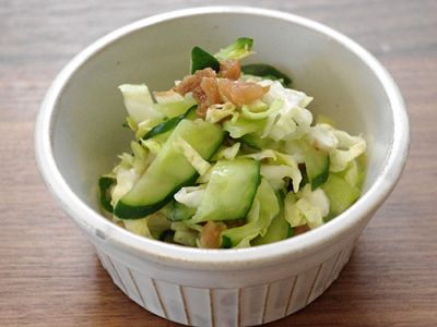 きゅうりの梅風味和え
