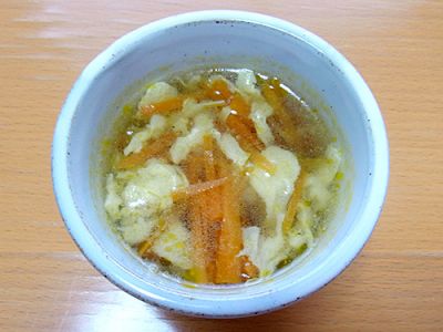 にんじんのかきたまスープ