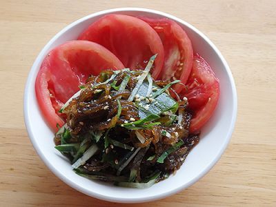 もずくときゅうりの大葉和え