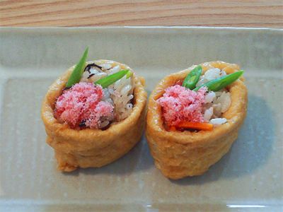 しょうがとひじきの炊き込みいなり