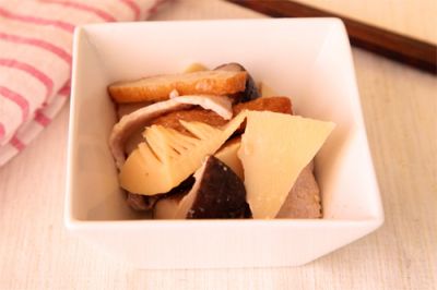 さつま揚げとたけのこのみそ煮