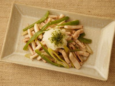 いかと豚肉のみそだれ炒め