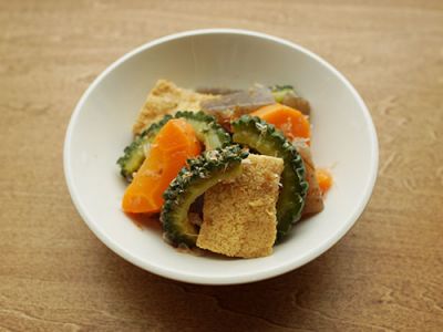 ゴーヤと厚揚げの土佐煮
