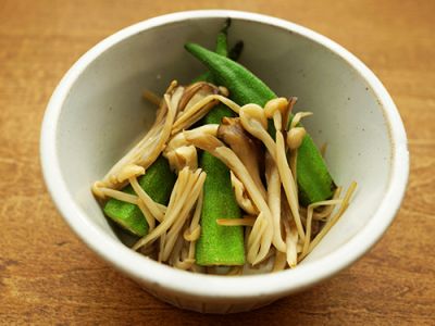 オクラの塩味炒め 