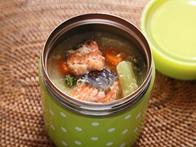 鮭の豆乳チャウダー