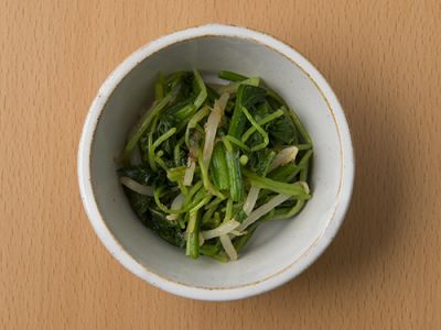 三つ葉とほうれん草の和え物