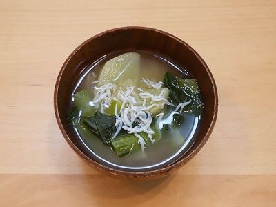 小松菜としらすのみそ汁