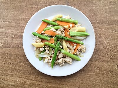 アスパラガスの中華風炒め物