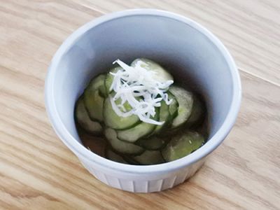 きゅうりとしらすの和え物
