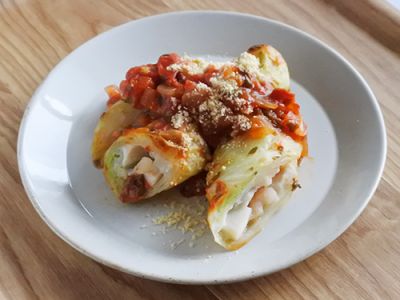 シーフードのロールキャベツ