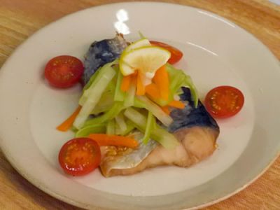 焼きさばのサラダ仕立て