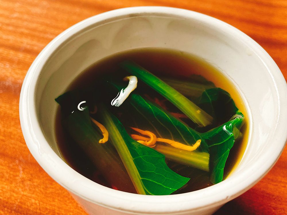 小松菜としらすのすまし汁