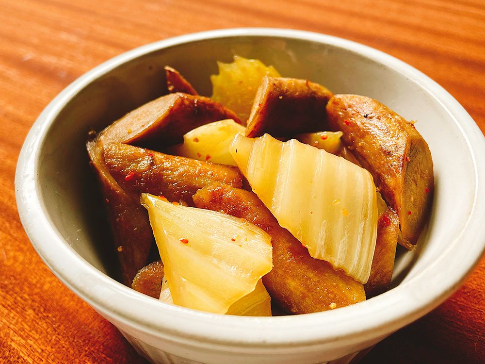 ごぼうとセロリのピリ辛きんぴら