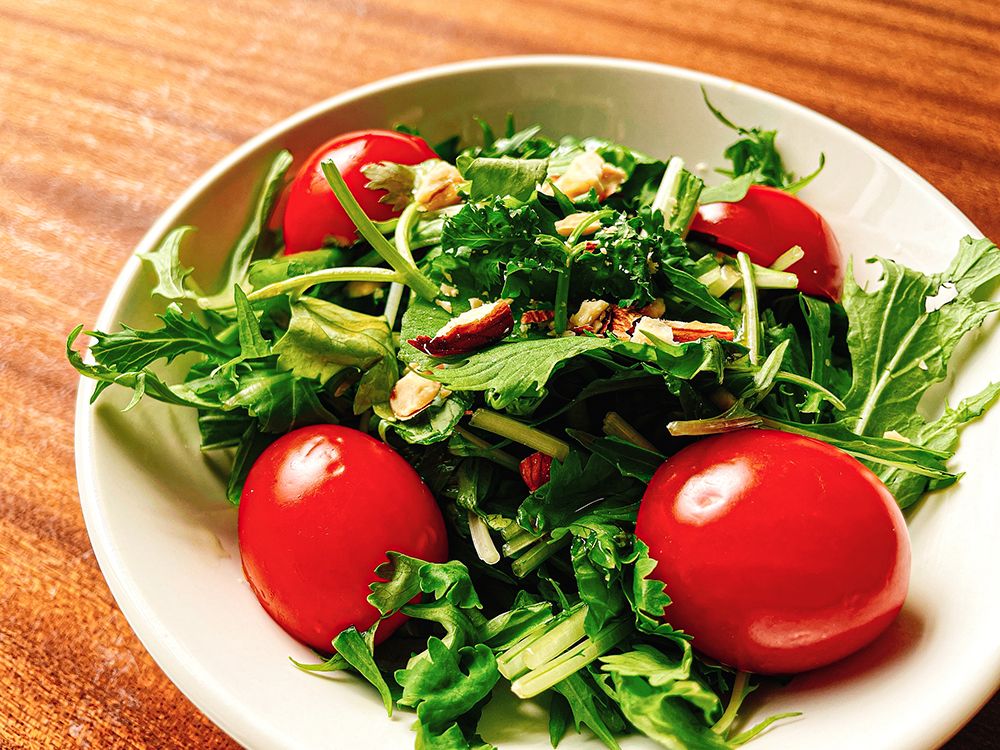 パクチーと水菜のサラダ