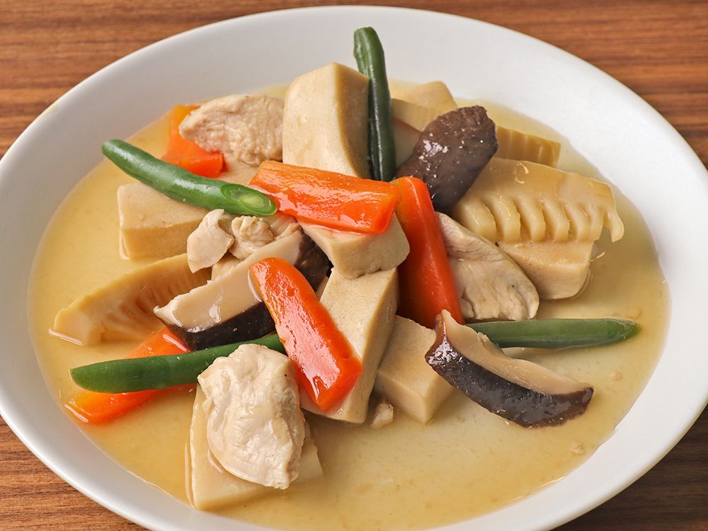 高野豆腐と鶏の中華煮込み