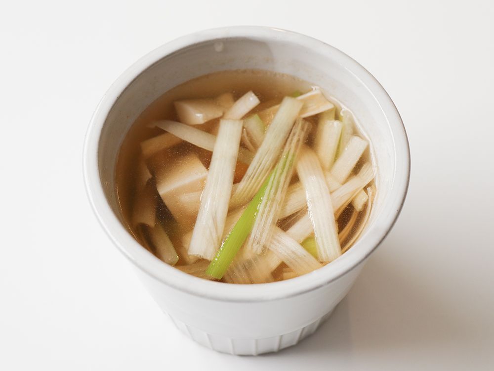 長ねぎと豆腐の中華スープ