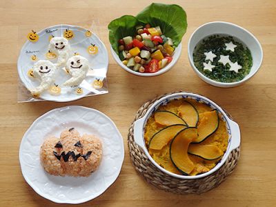 ハロウィンパーティー定食 レシピ 料理 タニタ社員食堂レシピ