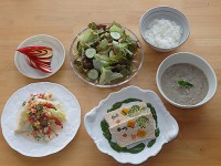 鮭と豆腐のテリーヌ定食