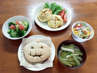 かぼちゃのミートパイ風定食