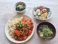 ささみと根菜のカレーライス定食