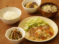 豚肉のビネガー風味定食