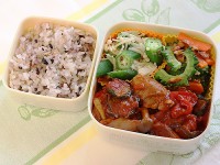 干し野菜とチキンのトマト煮込み弁当