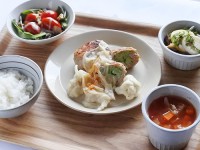 ブロッコリーのクリームソースハンバーグ定食