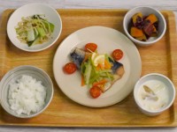 焼きさばのサラダ仕立て定食