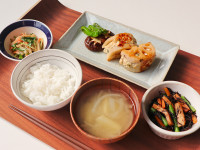 れんこんのはさみ焼き定食