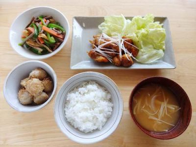 から揚げ鶏の酢煮定食