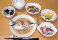あじの中華蒸し定食