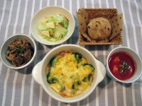 かじきのクリームコーングラタン定食